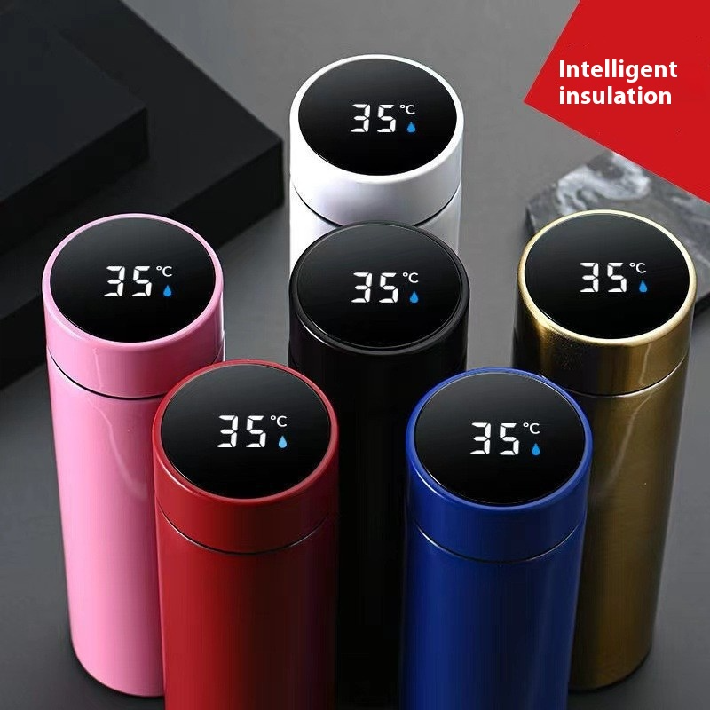 Smart LED Temperature Display Thermos Flask (500ml) – 304 Stainless Steel Vacuum Insulated Water Bottle