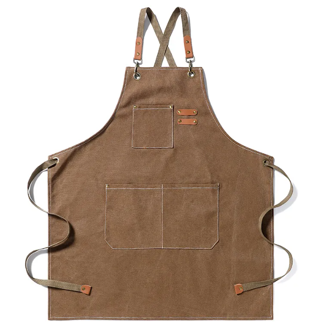 ProCanvas™ Heavy-Duty Barista & Chef Canvas Apron with Cross-Back Straps