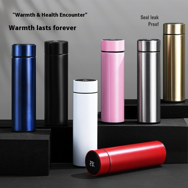 Smart LED Temperature Display Thermos Flask (500ml) – 304 Stainless Steel Vacuum Insulated Water Bottle