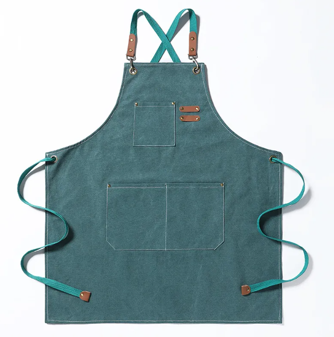 ProCanvas™ Heavy-Duty Barista & Chef Canvas Apron with Cross-Back Straps