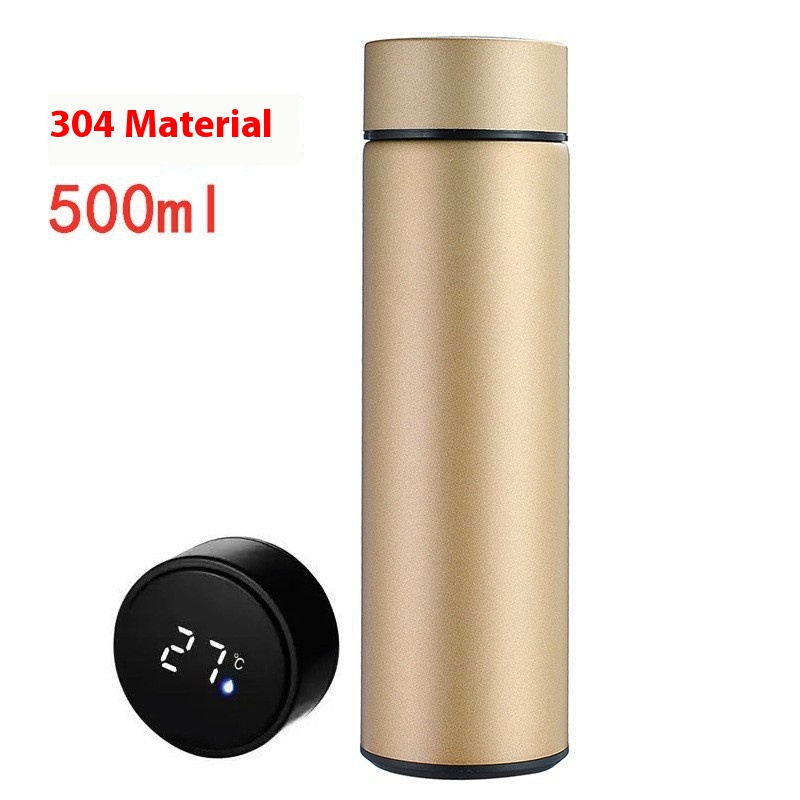 Smart LED Temperature Display Thermos Flask (500ml) – 304 Stainless Steel Vacuum Insulated Water Bottle