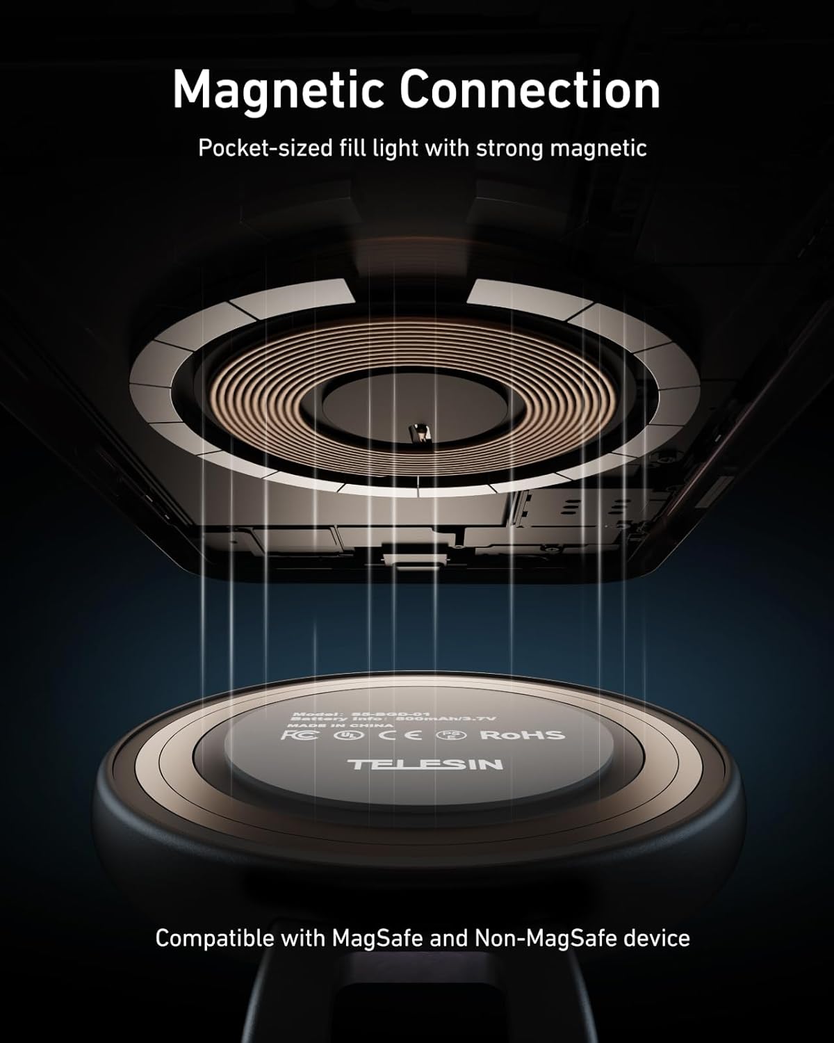 LED Mini Magnetic Phone Light for iPhone 12-15 Photography