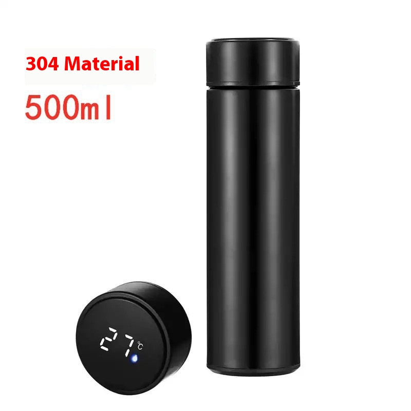 Smart LED Temperature Display Thermos Flask (500ml) – 304 Stainless Steel Vacuum Insulated Water Bottle