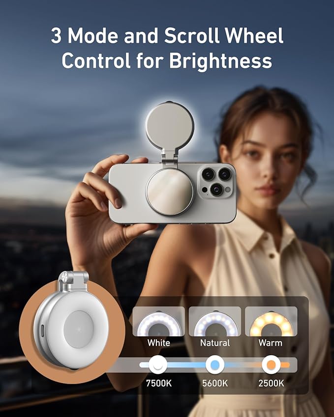 LED Mini Magnetic Phone Light for iPhone 12-15 Photography