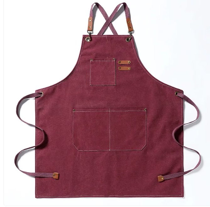 ProCanvas™ Heavy-Duty Barista & Chef Canvas Apron with Cross-Back Straps