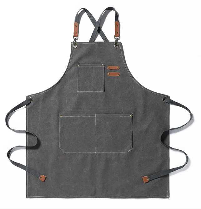ProCanvas™ Heavy-Duty Barista & Chef Canvas Apron with Cross-Back Straps