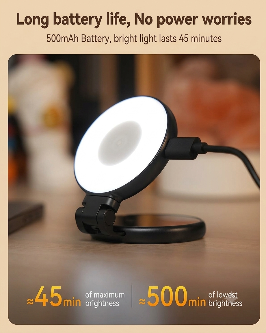 LED Mini Magnetic Phone Light for iPhone 12-15 Photography