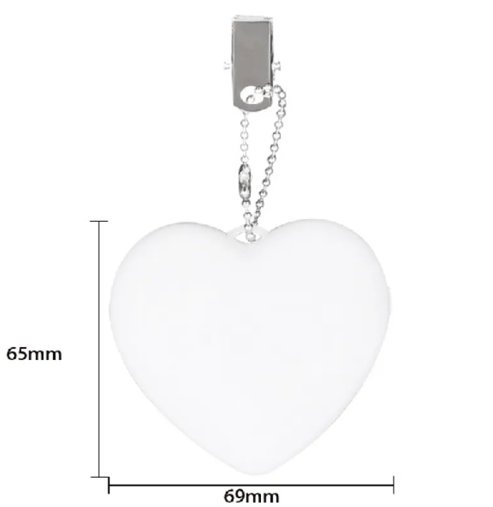 GlowXic Heart Touch Sensor LED Handbag Light – Portable Bag Charm Light