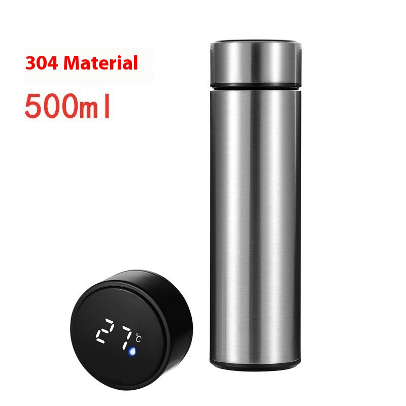Smart LED Temperature Display Thermos Flask (500ml) – 304 Stainless Steel Vacuum Insulated Water Bottle