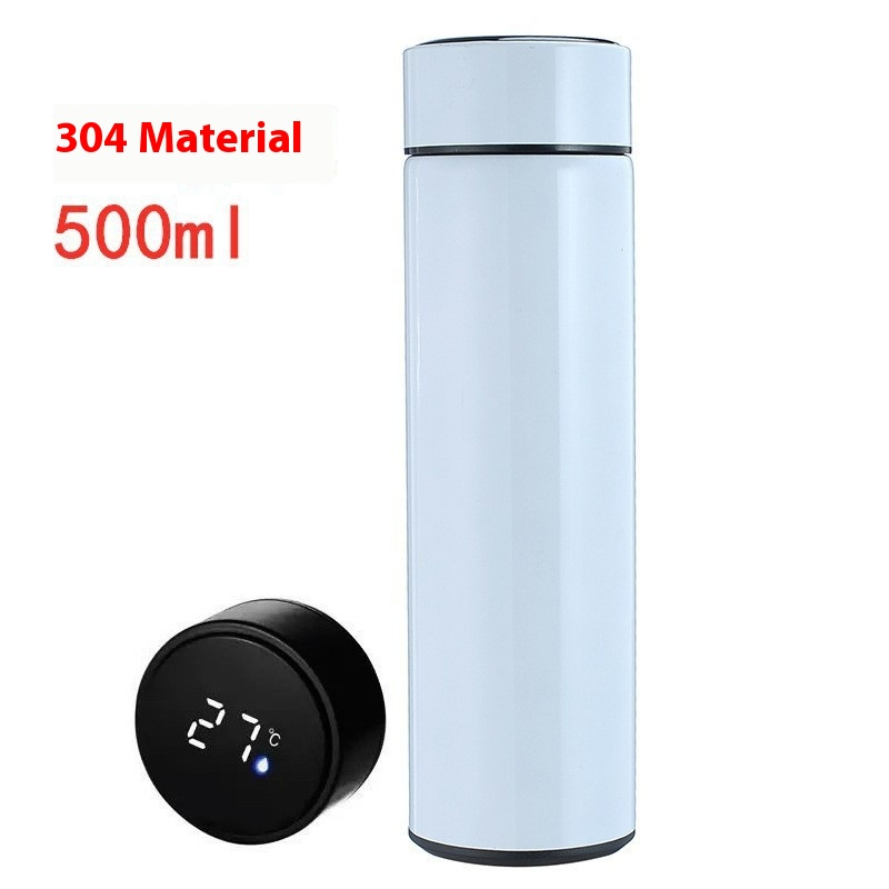 Smart LED Temperature Display Thermos Flask (500ml) – 304 Stainless Steel Vacuum Insulated Water Bottle
