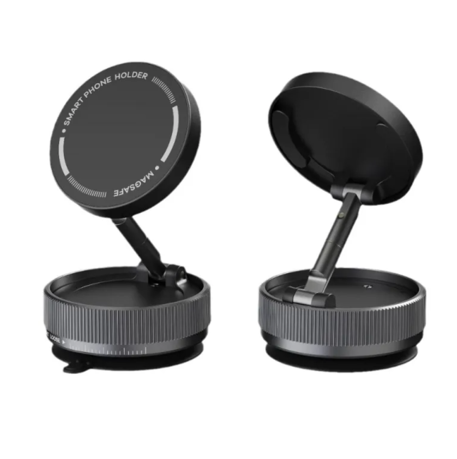 720° Swivel Magnetic & Vacuum Suction Phone Holder – Universal Car & Desk Mount